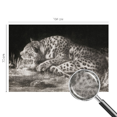 Motivtapete nach Maß mit einem ruhenden Leoparden