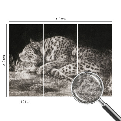 Motivtapete nach Maß mit einem ruhenden Leoparden