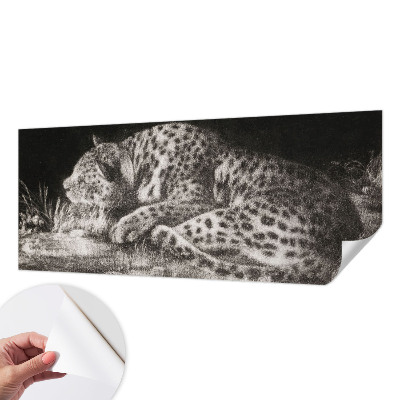 Motivtapete nach Maß mit einem ruhenden Leoparden