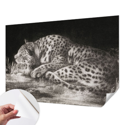 Motivtapete nach Maß mit einem ruhenden Leoparden