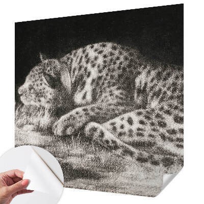 Motivtapete nach Maß mit einem ruhenden Leoparden