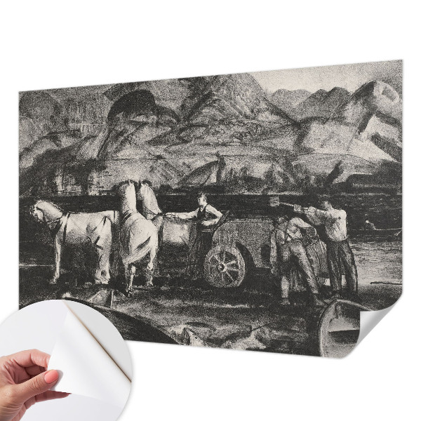 Hochwertige Bildtapete Dorfszene