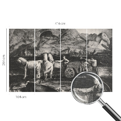 Hochwertige Bildtapete Dorfszene