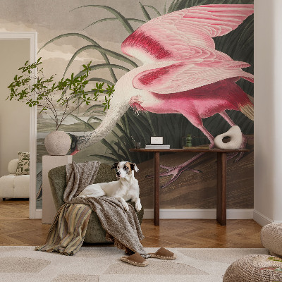 Fototapete in 3D-Optik mit exotischem Vogelmotiv