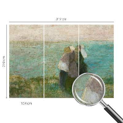 96D-Fototapete fürs Schlafzimmer mit Motiv „Spiegelung am Meer“