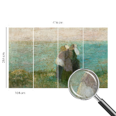 96D-Fototapete fürs Schlafzimmer mit Motiv „Spiegelung am Meer“