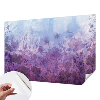 Vintage Tapete mit pastellfarbenem Blumenmuster