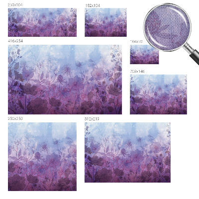 Vintage Tapete mit pastellfarbenem Blumenmuster