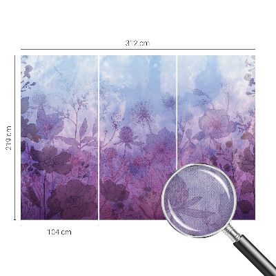 Vintage Tapete mit pastellfarbenem Blumenmuster