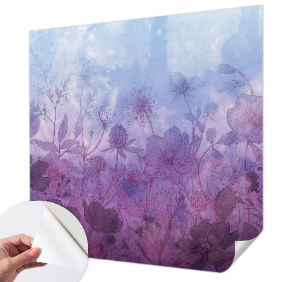 Vintage Tapete mit pastellfarbenem Blumenmuster