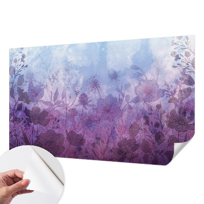 Vintage Tapete mit pastellfarbenem Blumenmuster