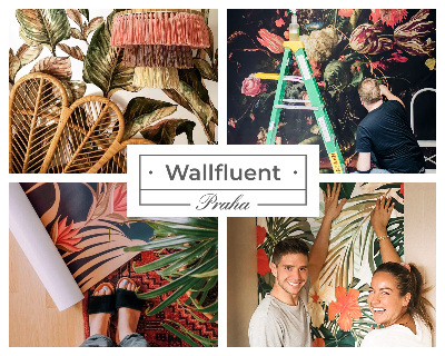 Selbstklebende Fototapete für die Wand Pflanzeneleganz