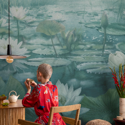 Selbstklebende Fototapete mit Motiv Wasserblumen