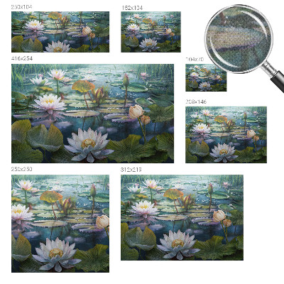 Selbstklebende Fototapete fürs Wohnzimmer mit Motiv „Teichblumen“