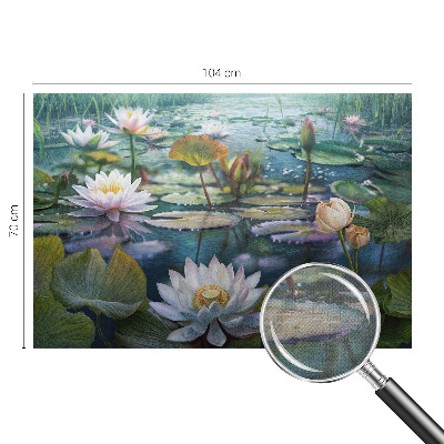 Selbstklebende Fototapete fürs Wohnzimmer mit Motiv „Teichblumen“