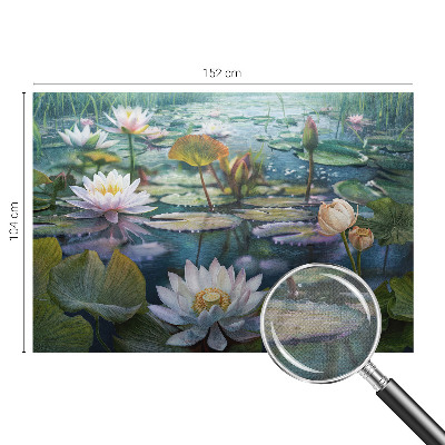 Selbstklebende Fototapete fürs Wohnzimmer mit Motiv „Teichblumen“