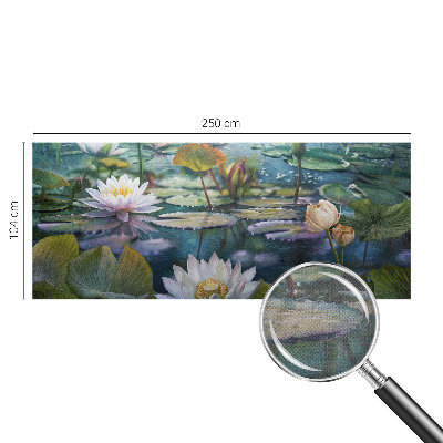 Selbstklebende Fototapete fürs Wohnzimmer mit Motiv „Teichblumen“