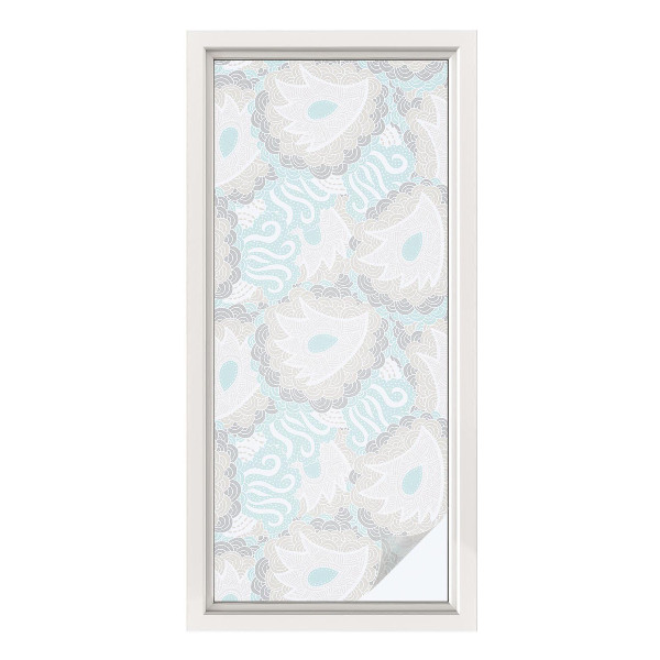 Sichtschutzfolie Fenster Buntglasoptik Zarte Federn