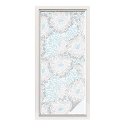 Sichtschutzfolie Fenster Buntglasoptik Zarte Federn