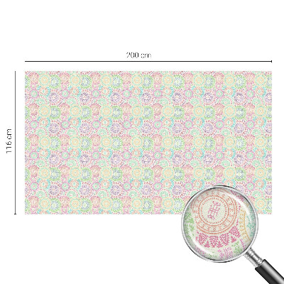 Sichtschutz Klebefolie Buntglasoptik Bunte Mandalas