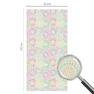 Sichtschutz Klebefolie Buntglasoptik Bunte Mandalas