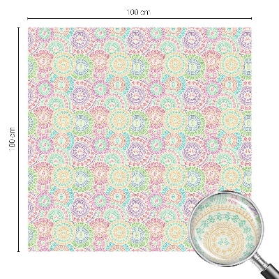 Sichtschutz Klebefolie Buntglasoptik Bunte Mandalas