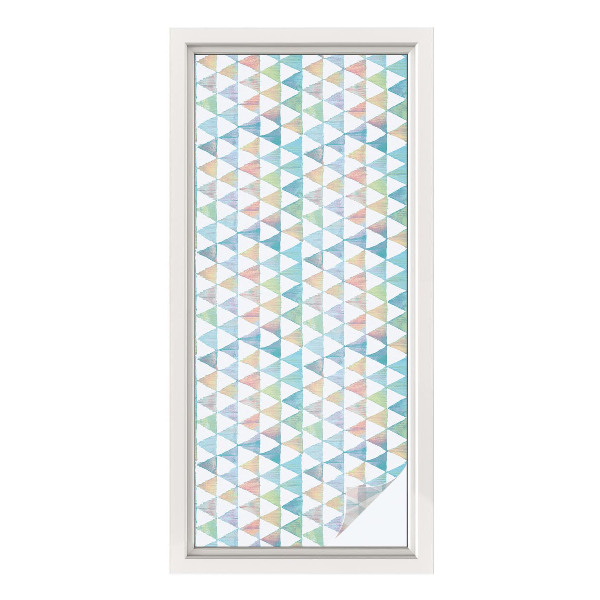 Sichtschutz Klebefolie Buntglasoptik Geometrische Dreiecke