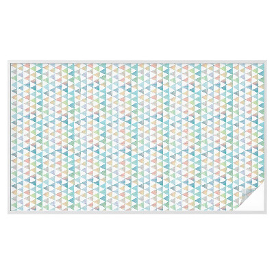 Sichtschutz Klebefolie Buntglasoptik Geometrische Dreiecke