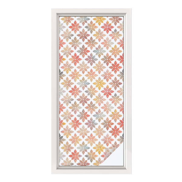 Sichtschutz Klebefolie Buntglasoptik Blumenschönheit