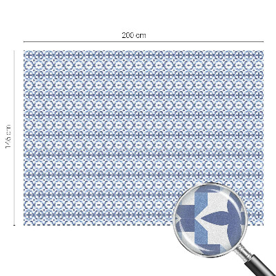 Sichtschutzfolie Fenster Buntglasoptik Blaues Mosaik