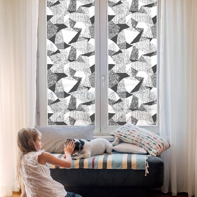Sichtschutzfolie Fenster Buntglasoptik Geometrische Figuren