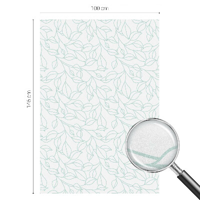 Sichtschutz Klebefolie Buntglasoptik Zarte Blätter