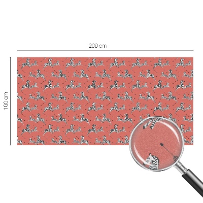 Sichtschutz Klebefolie Buntglasoptik Zebra-Motiv