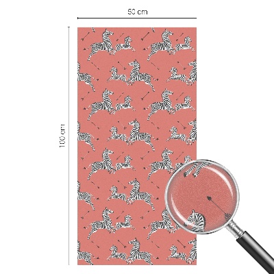 Sichtschutz Klebefolie Buntglasoptik Zebra-Motiv