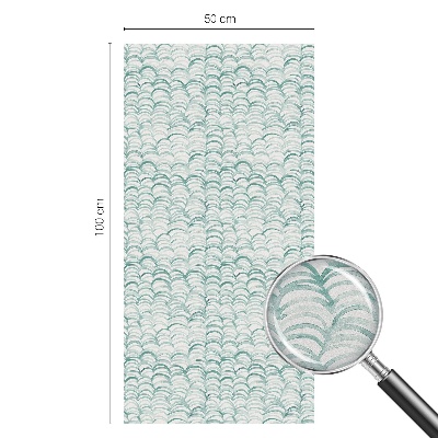 Sichtschutzfolie Fenster Buntglasoptik Grüne Welle