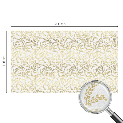 Sichtschutzfolie Fenster Buntglasoptik Pflanzenmuster