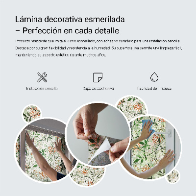 Sichtschutz Klebefolie Buntglasoptik Dreiecksmuster