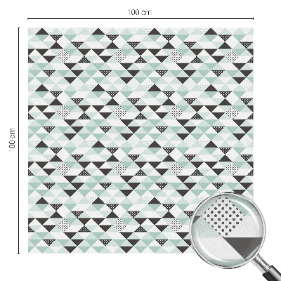 Sichtschutz Klebefolie Buntglasoptik Dreiecksmuster