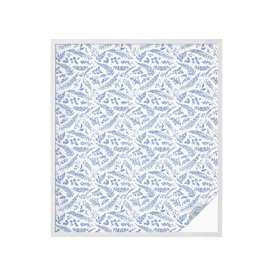 Sichtschutzfolie Fenster Buntglasoptik Farnblätter