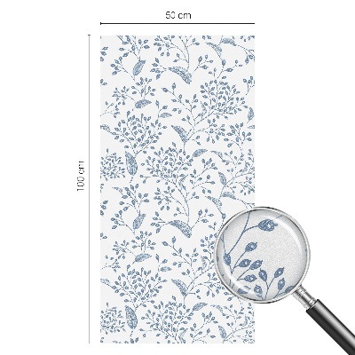 Sichtschutz Klebefolie Buntglasoptik Pflanzenmotiv