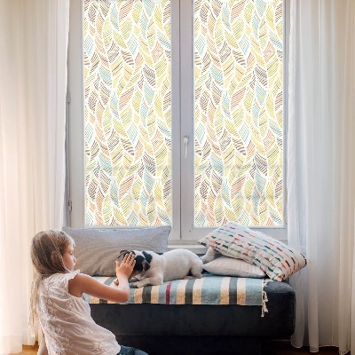 Sichtschutzfolie Fenster Buntglasoptik Regenbogenfedern