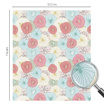 Sichtschutz Klebefolie Buntglasoptik Pastellblumen