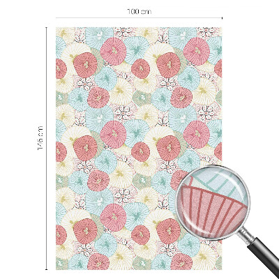 Sichtschutz Klebefolie Buntglasoptik Pastellblumen