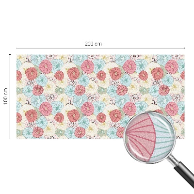 Sichtschutz Klebefolie Buntglasoptik Pastellblumen