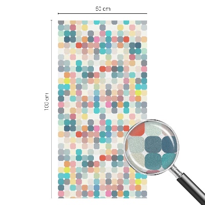 Fensterfolie Sichtschutz Bunte Quadrate