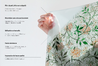 Sichtschutz Klebefolie Buntglasoptik Bunte Blume