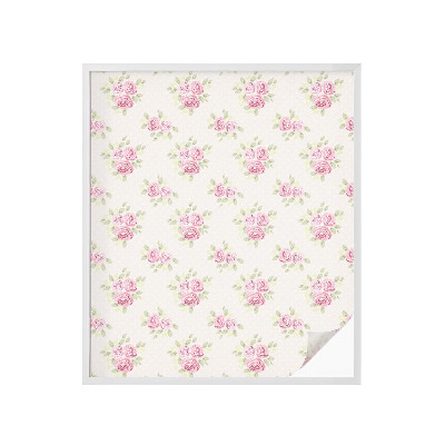 Sichtschutzfolie Fenster Buntglasoptik Blumenmuster