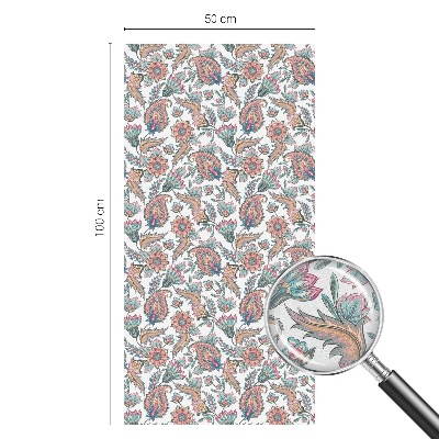 Sichtschutz Klebefolie Buntglasoptik Florale Eleganz
