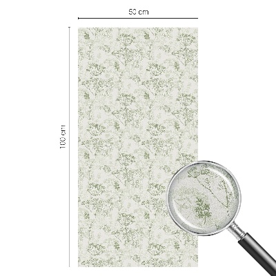 Sichtschutzfolie Fenster Buntglasoptik Botanisches Muster