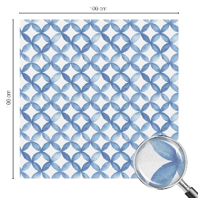 Sichtschutzfolie Fenster Buntglasoptik Geometrische Blumen
